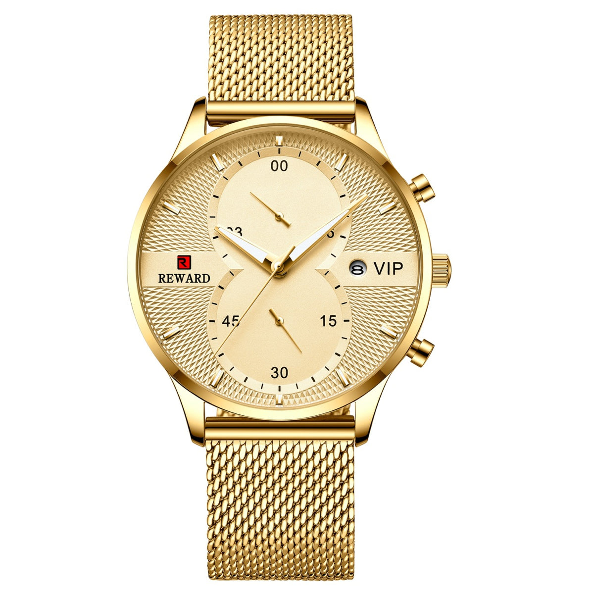Herren Quarzuhr mit Kalenderfunktion, wasserdicht – Bild 4 | LuxeStyle