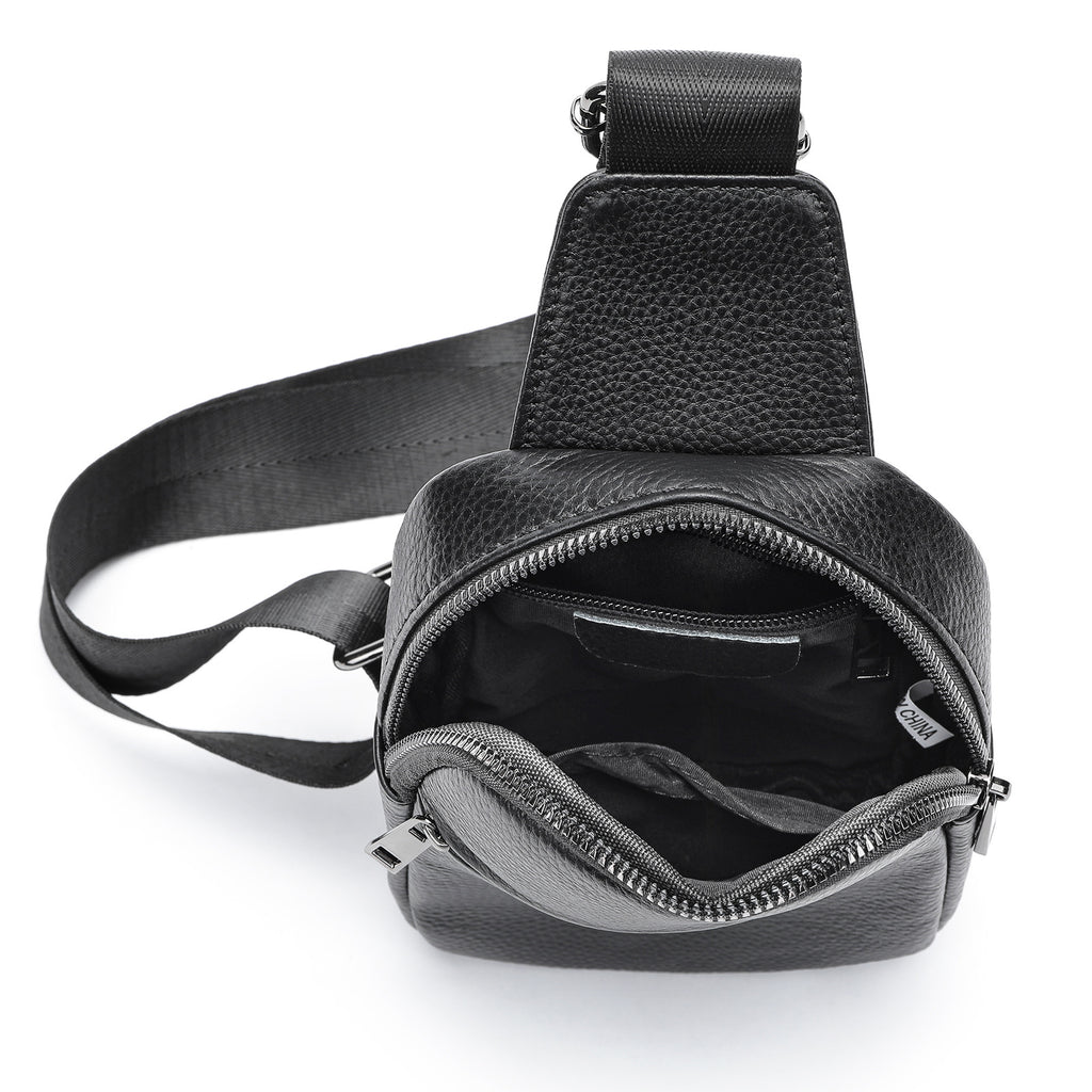 Lässige Leder-Brusttasche für Herren