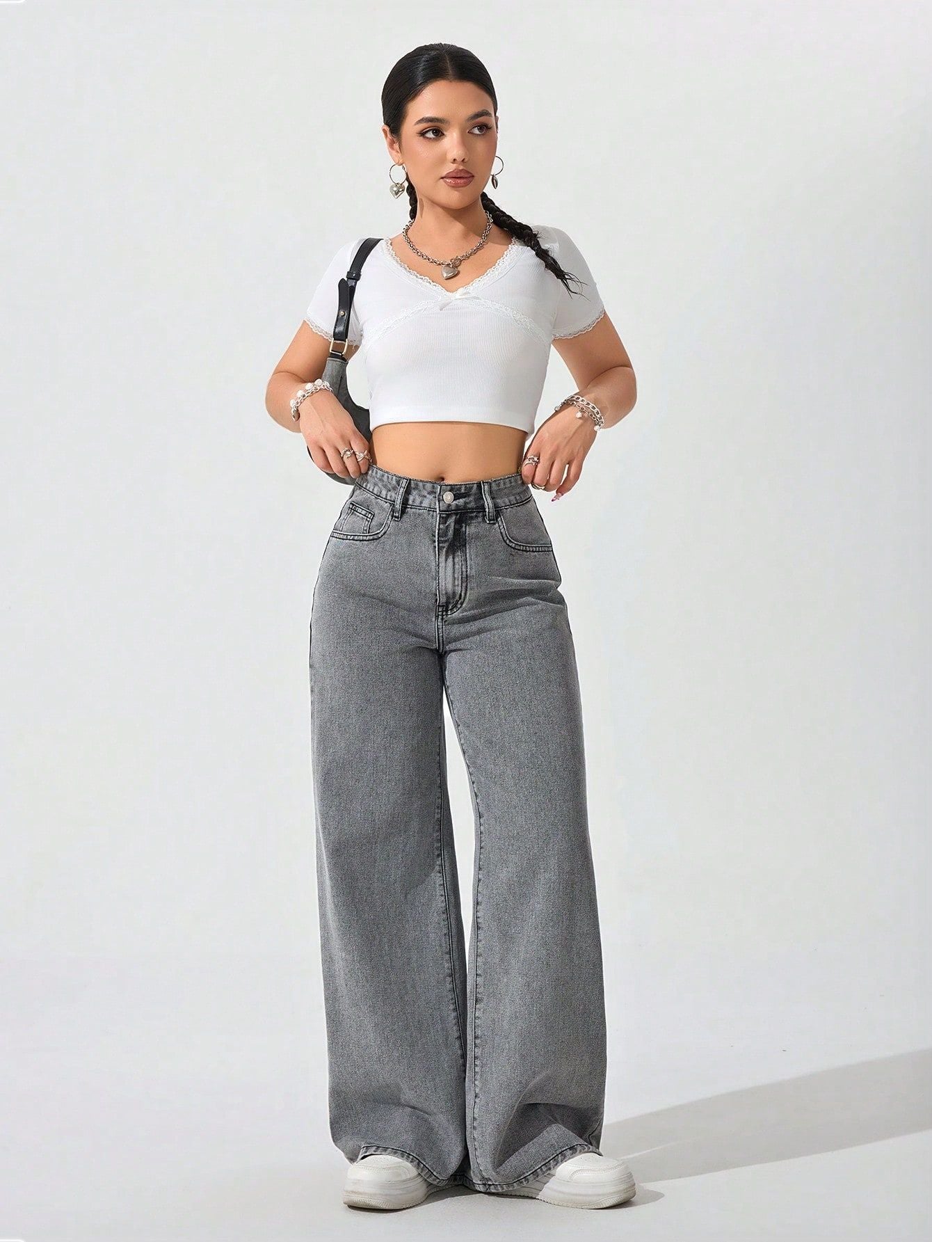 Lange, gerade Jeans