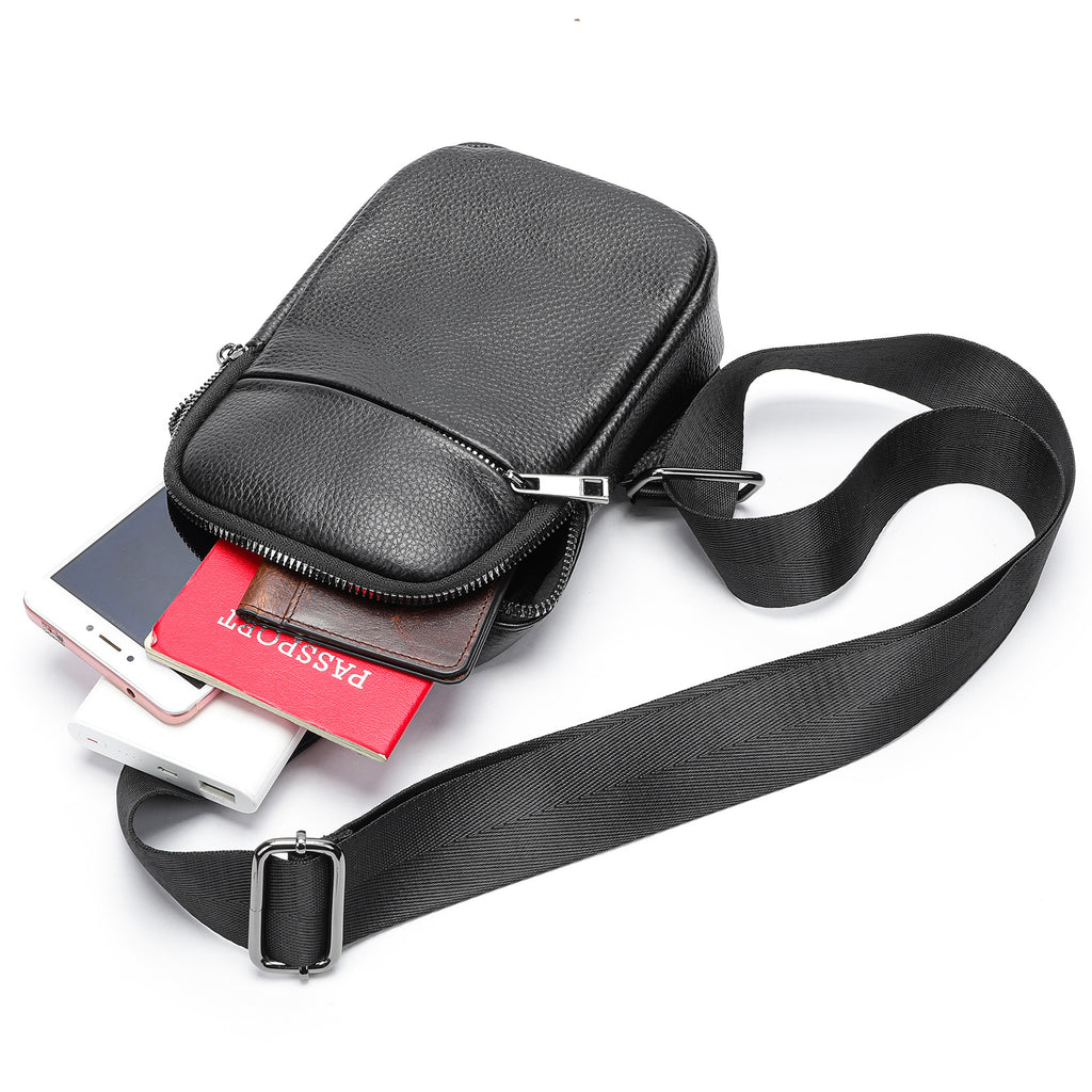 Lässige Leder-Brusttasche für Herren