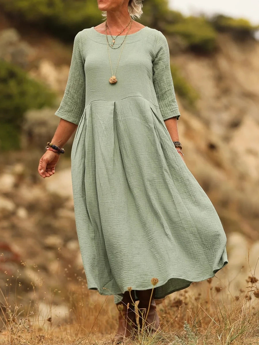 Lässiges Midikleid mit 3D-Muster – Bild 2 | LuxeStyle