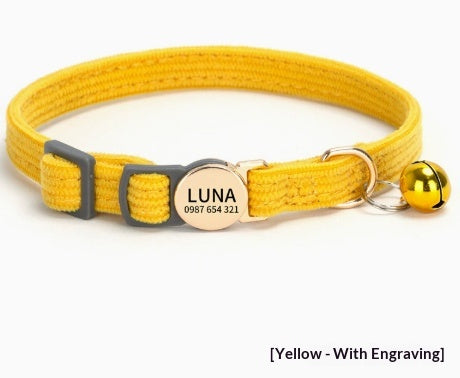 Cordhalsband für Katzen mit Sicherheitsverschluss