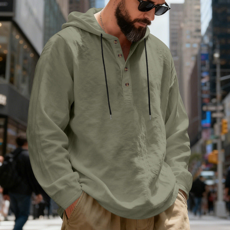 Leinen Hoodie für Herren – Bild 10 | LuxeStyle