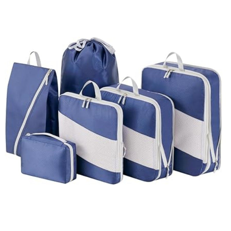 Reise-Organizer-Set mit Rautenmuster, 6-teilig – Bild 2 | LuxeStyle