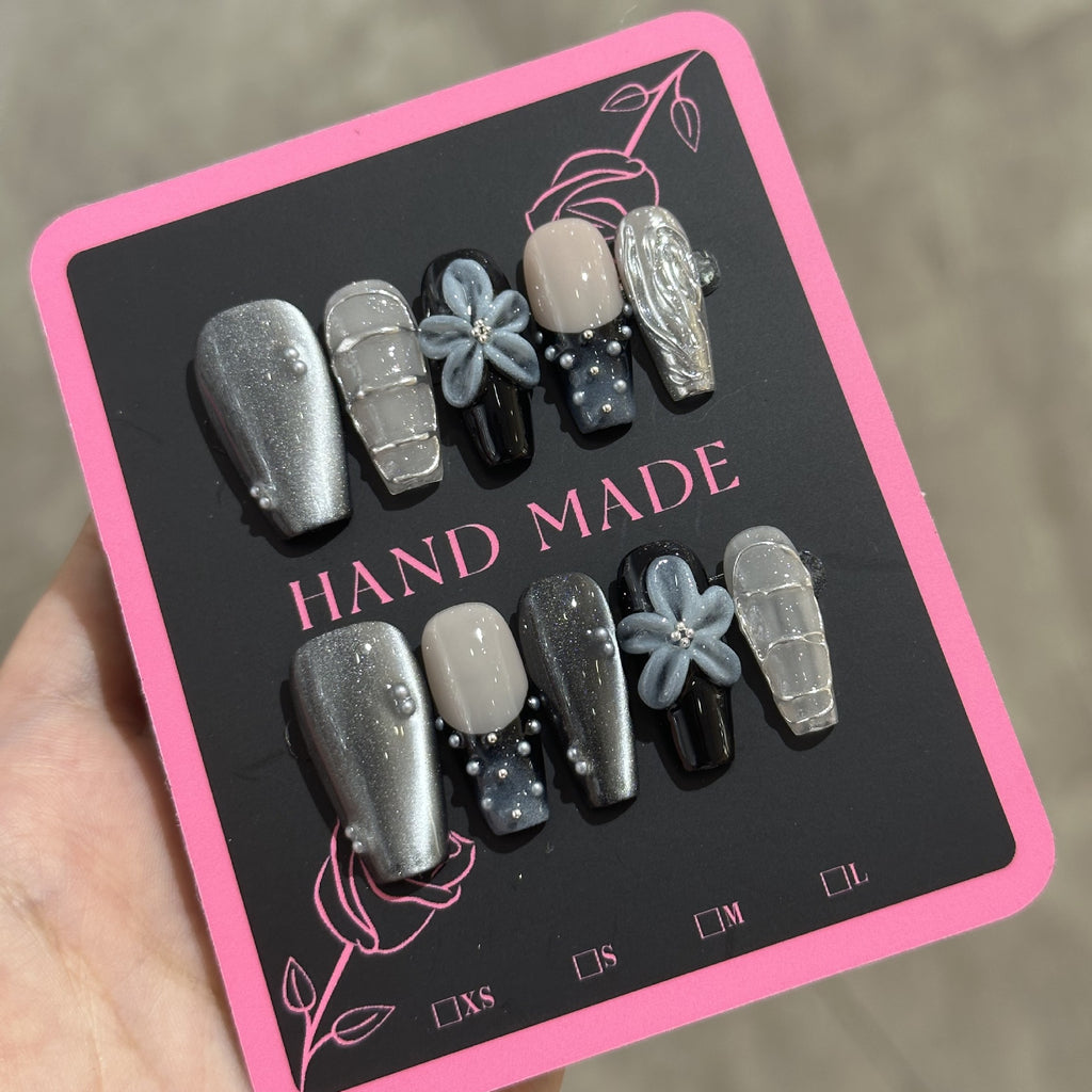 3D Cat Eye Press-on Nägel