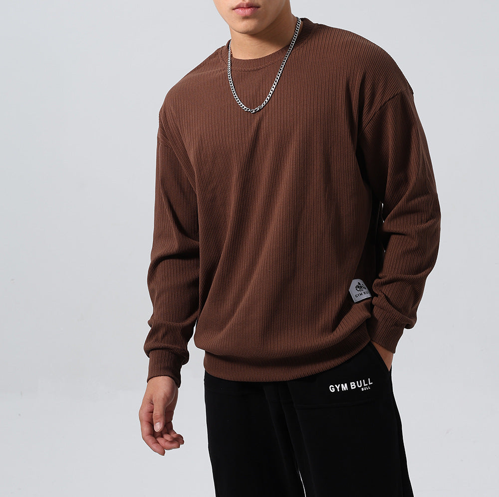 Gestreifter Jacquard-Hoodie mit entspannter Passform – Bild 4 | LuxeStyle
