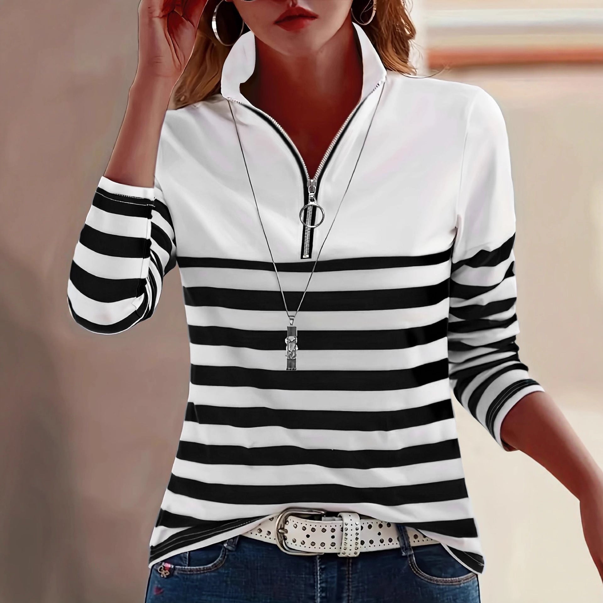 Gestreiftes Langarmshirt für vielseitige Looks