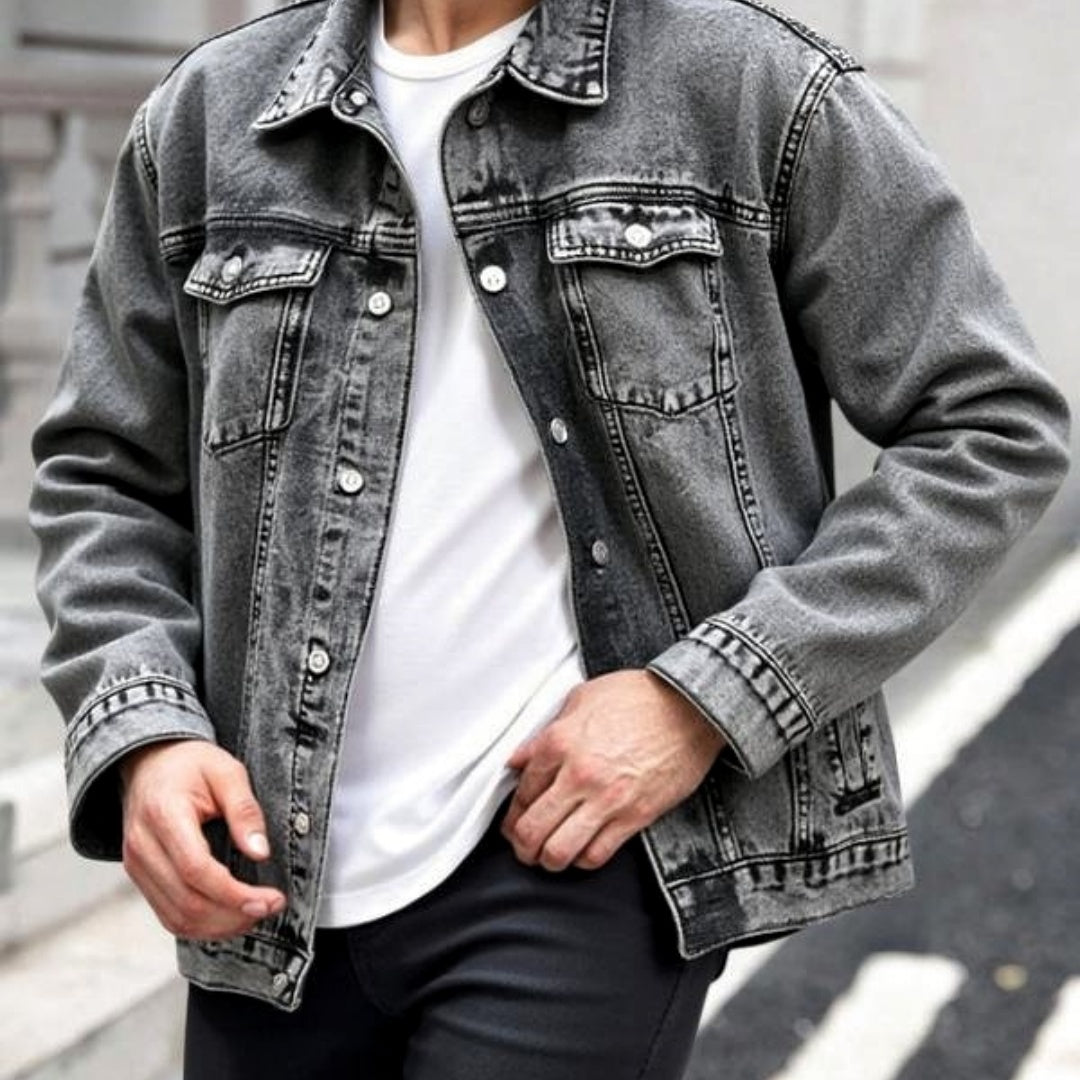 Taillierte Jeansjacke für Herren – Y104S – Ansicht 8