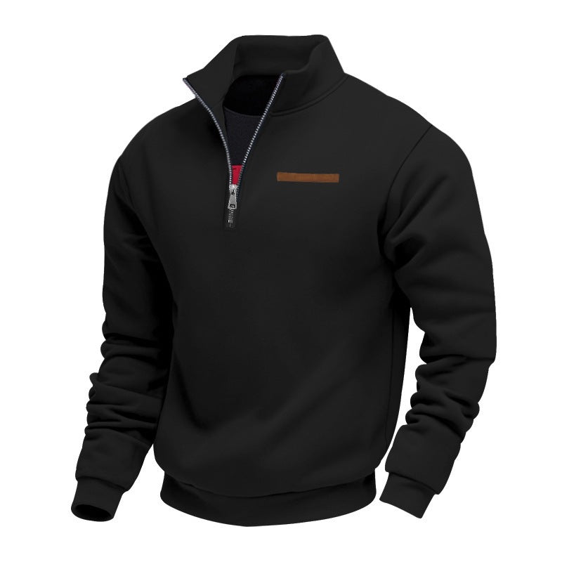 Kapuzenpullover mit Fleecefutter und Stehkragen