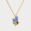 Geburtsblumen-Halskette mit Monatsblüte