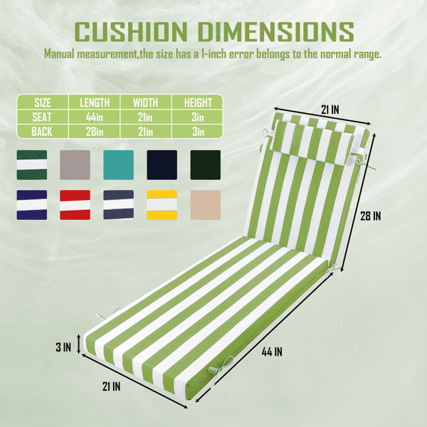 Liegekissen für Outdoor-Chaiselongue