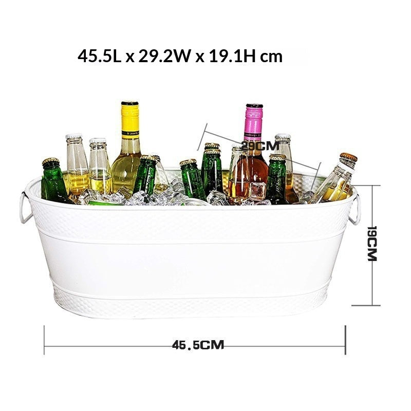 Ovaler Eiskübel aus Zinnblech