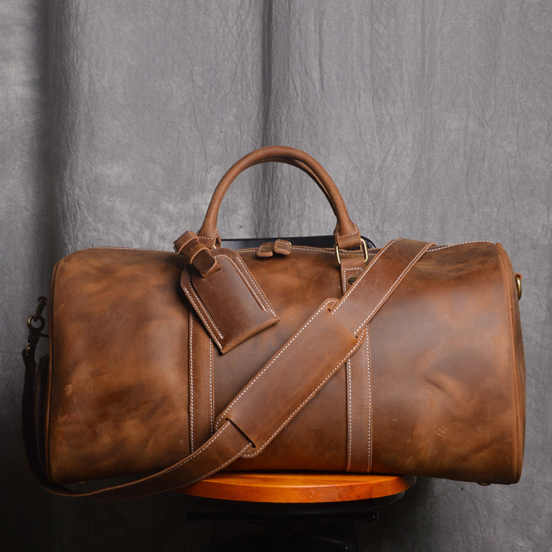 Retro-Reisetasche aus Rindsleder für Herren – Bild 3 | LuxeStyle