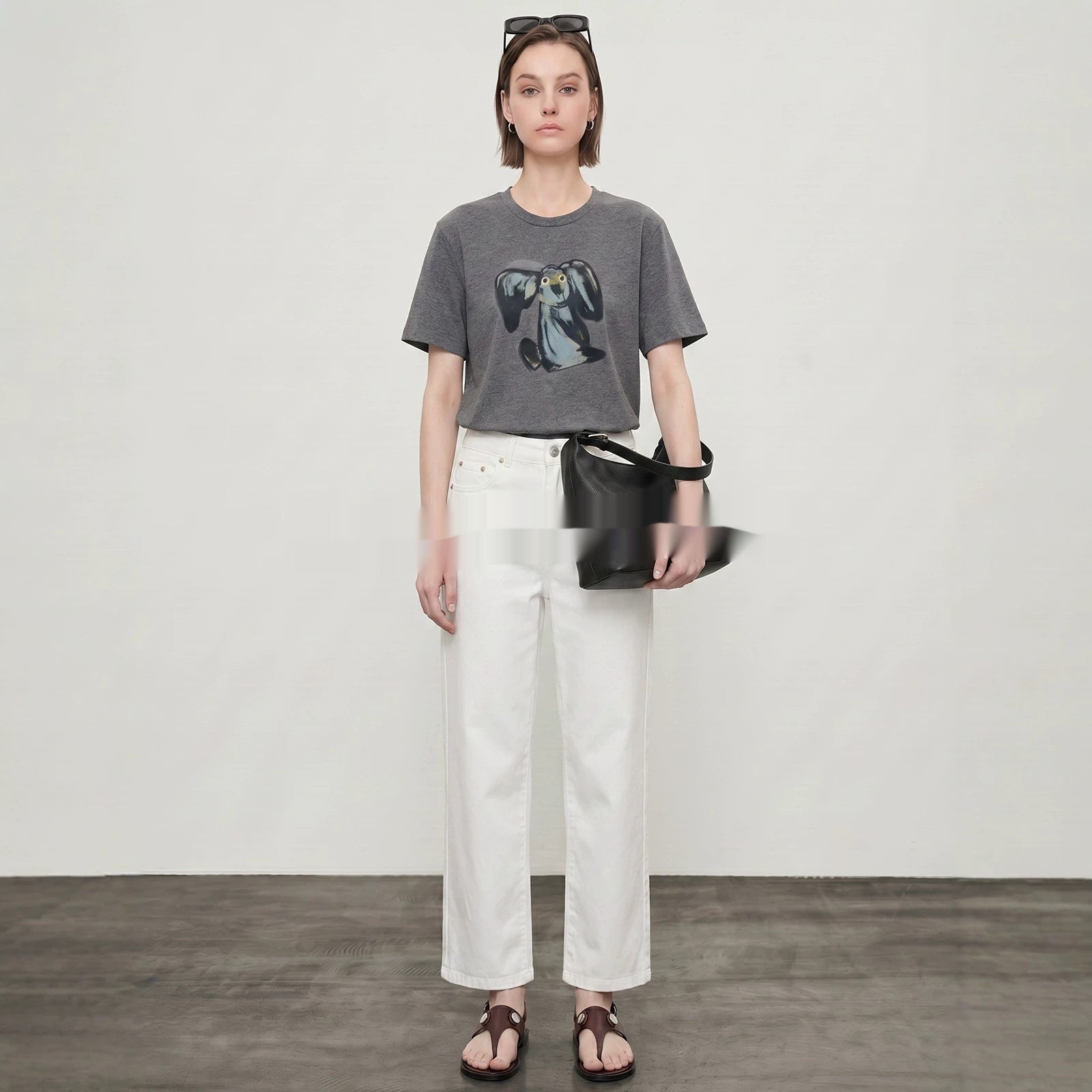 Weisse Cropped Jeans