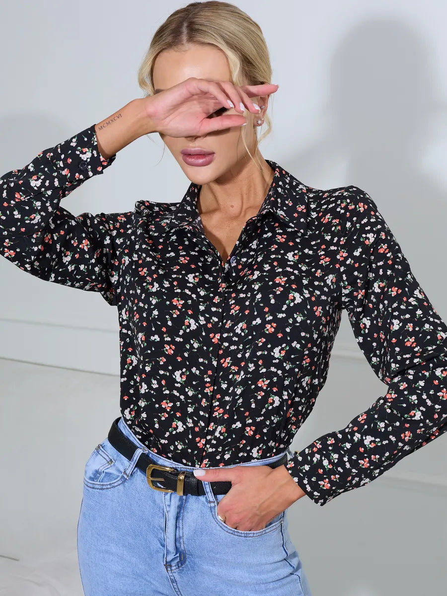 Eleganter Langarm-Shirt aus Polyester – Bild 5 | LuxeStyle