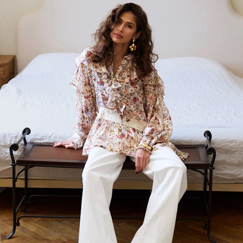 Bedrucktes Shirt im französischen Chic – Bild 4 | LuxeStyle