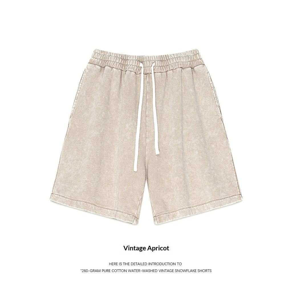 Retro Capri Shorts mit Schneeflocken-Textur