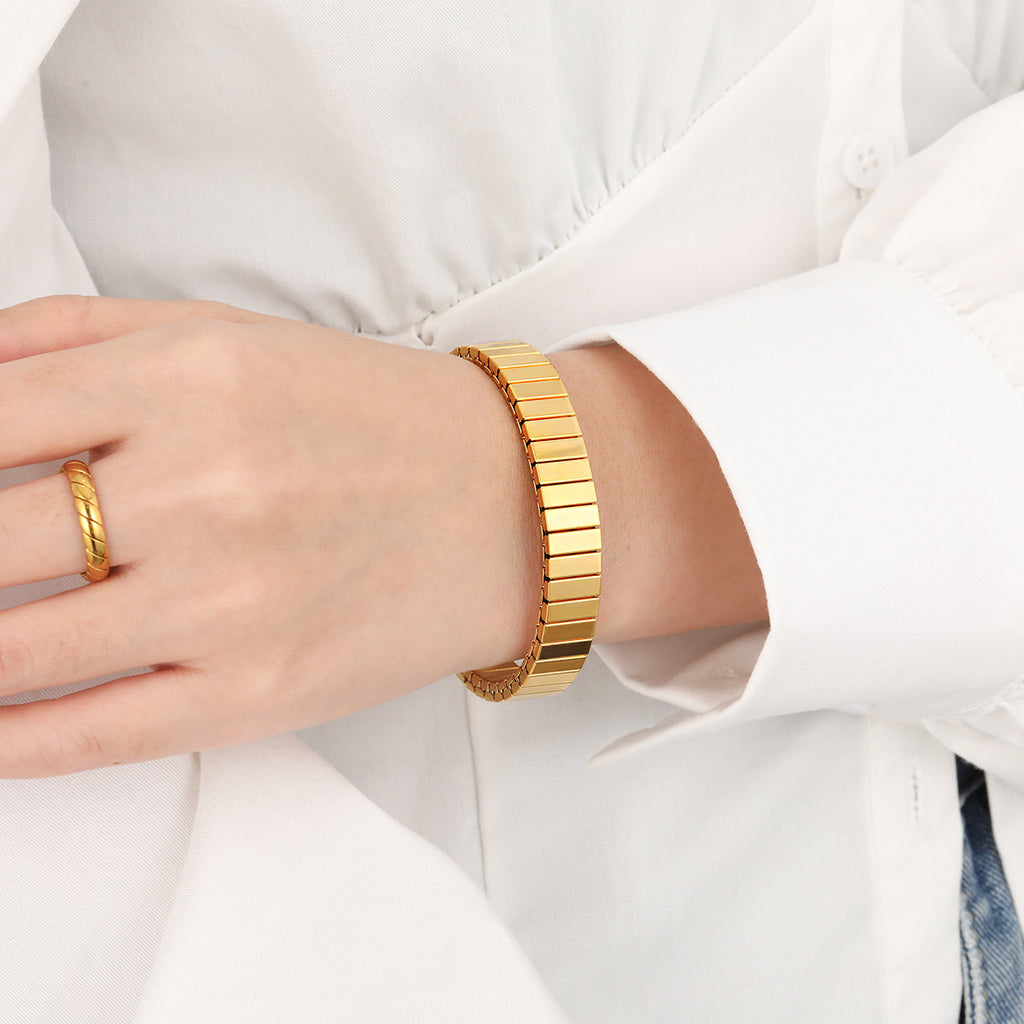 Elastisches Armband aus Titanstahl – Bild 6 | LuxeStyle