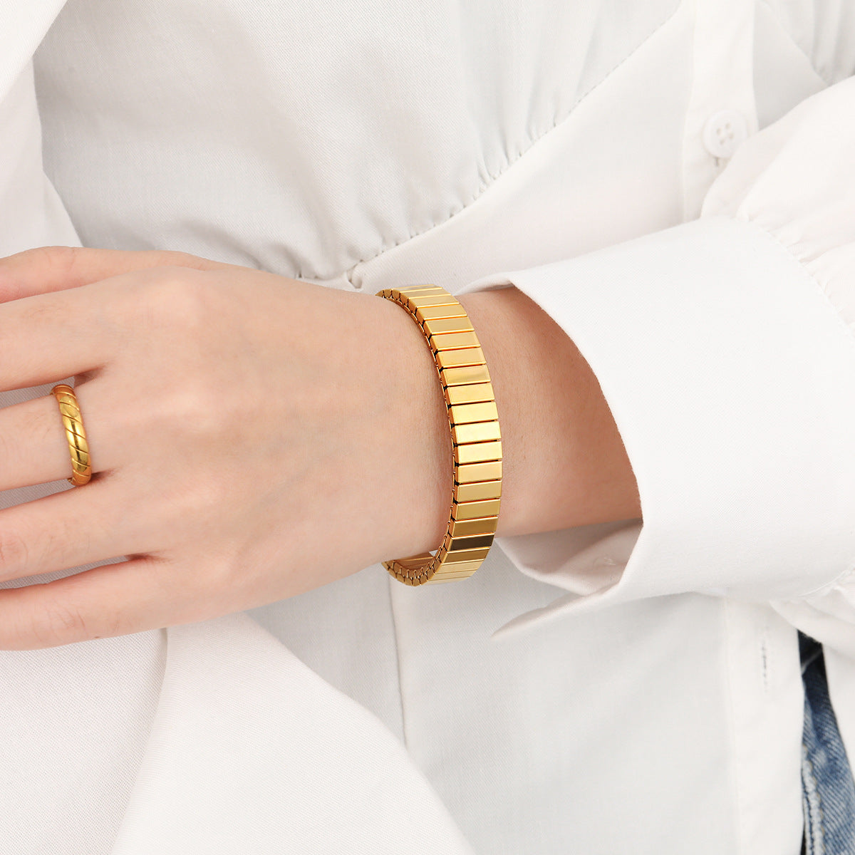 Elastisches Armband aus Titanstahl – Bild 6 | LuxeStyle