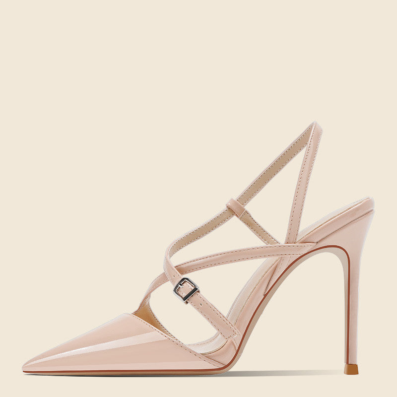 Einfarbige High Heel Sandalen – Bild 4 | LuxeStyle