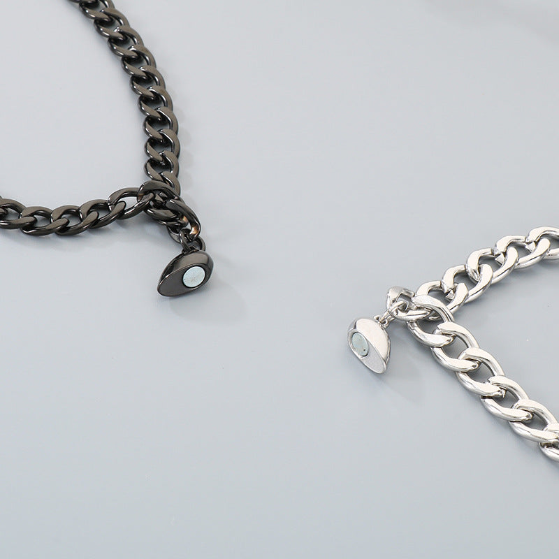 Herzförmiges Magnetarmband Edelstahl