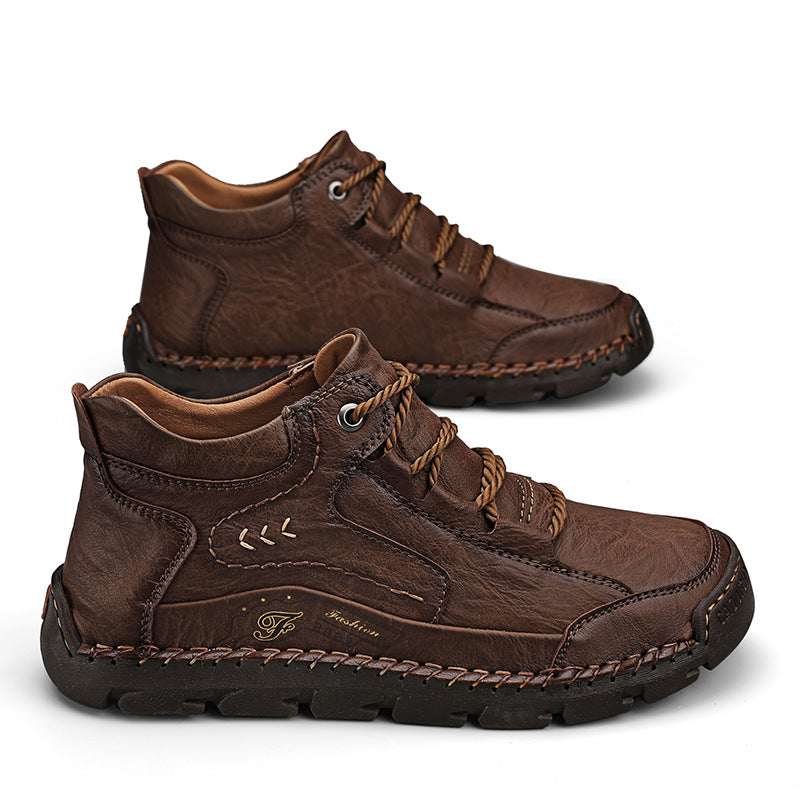 Herren High-Top Winterboots aus Leder