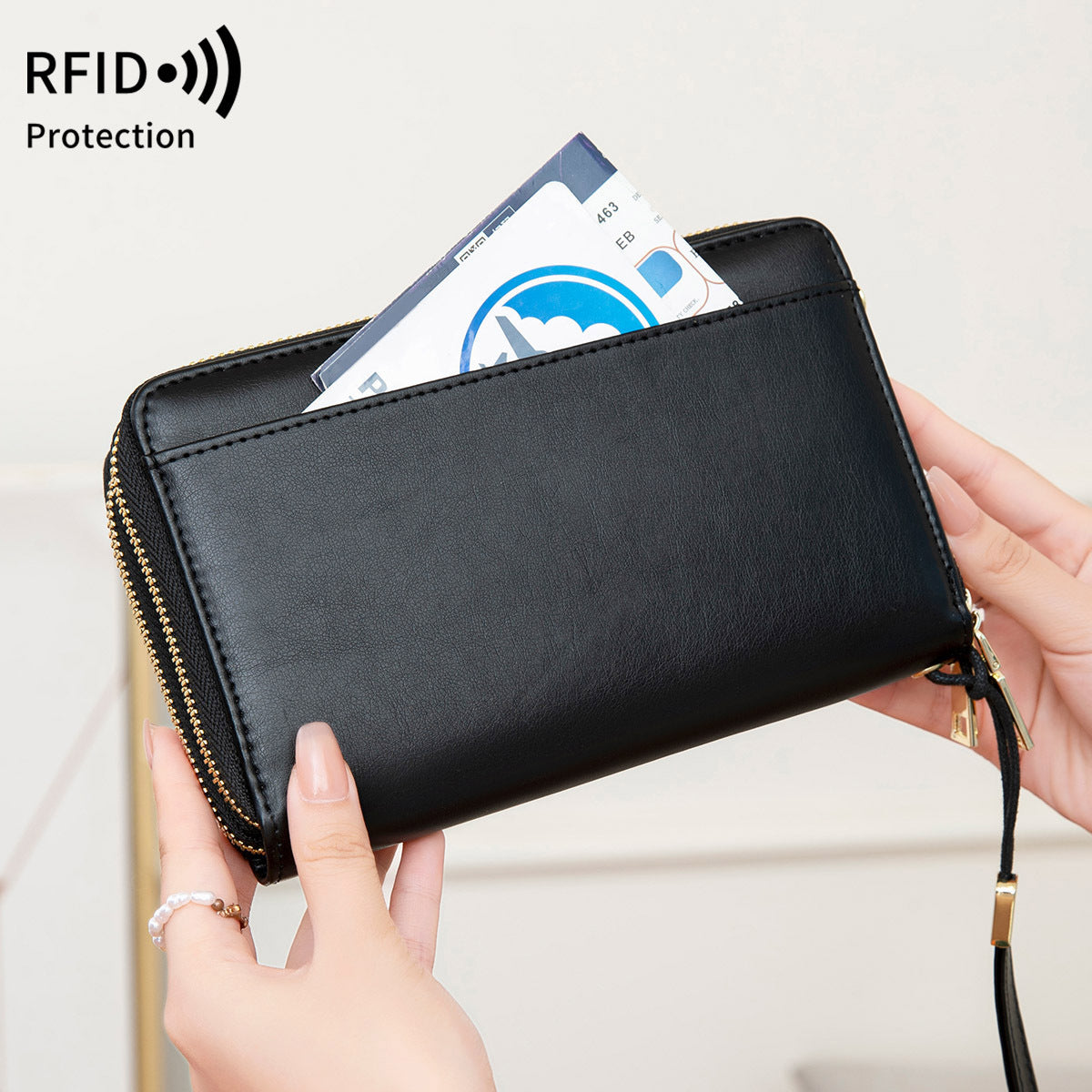 RFID-Portemonnaie mit zwei Reissverschlüssen – Bild 4 | LuxeStyle