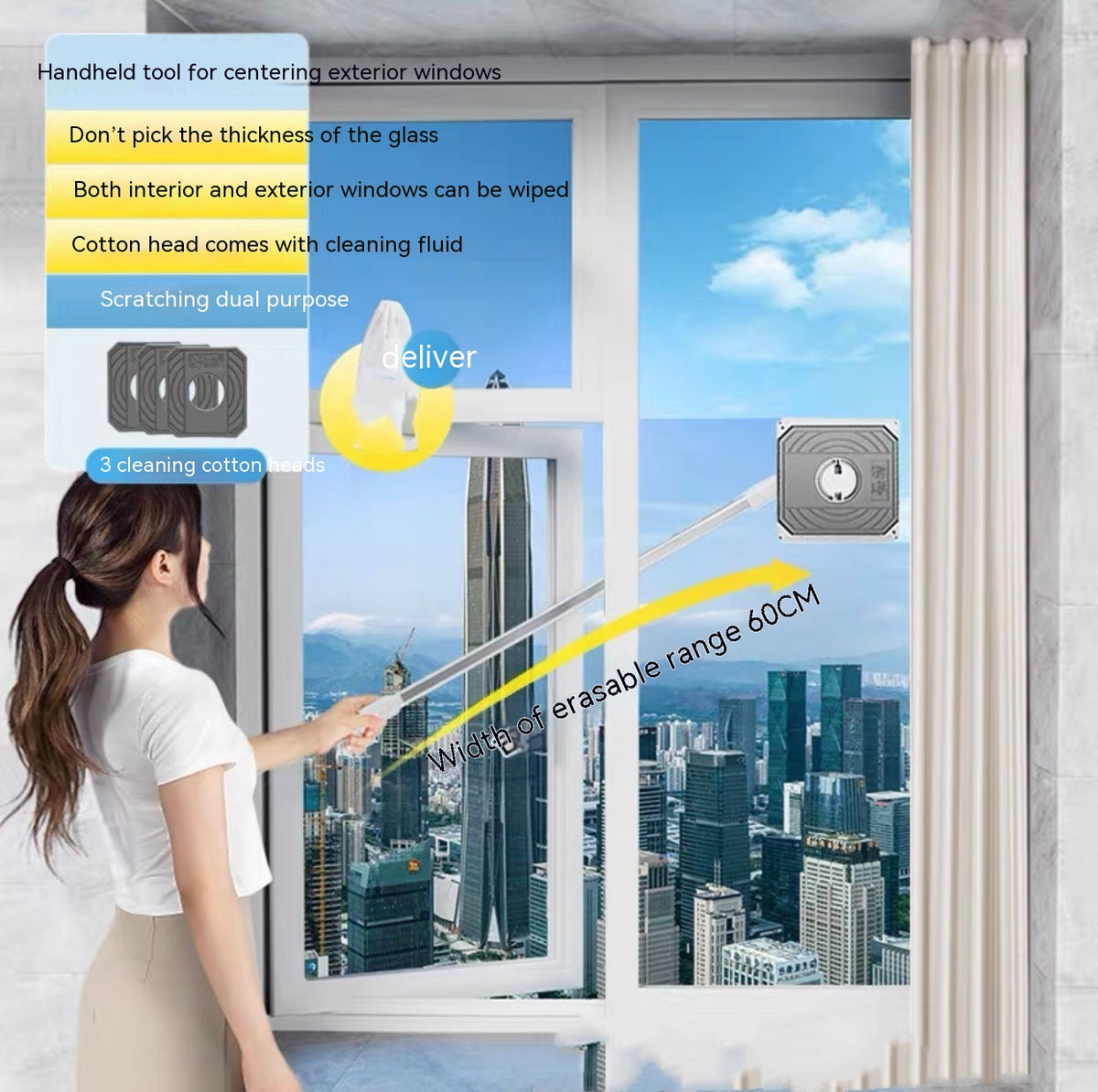 Benshang Glaswischer für hohe Fenster – Bild 1 | LuxeStyle