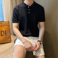 Herren Sommer Streifen Kurzarm Polo-Shirt