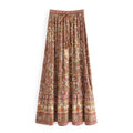 Boho A-Linien Jupe mit Blumenmuster