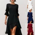 Unregelmässiges Kleid mit Rüschen