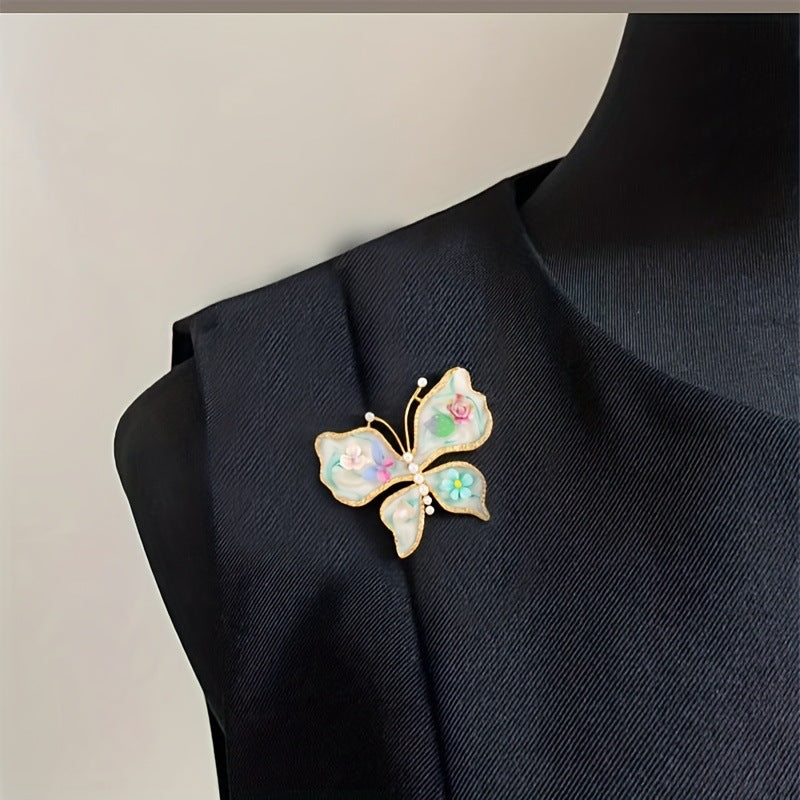 Emaille-Schmetterlingsbrosche für Damen – Bild 5 | LuxeStyle