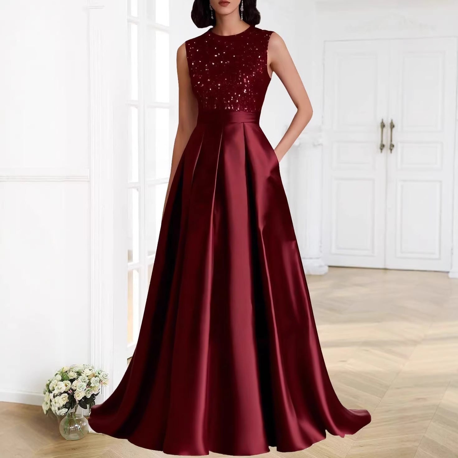 Elegantes ärmelloses Ballkleid