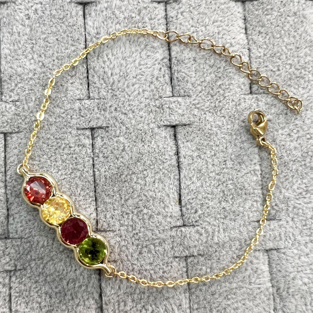 Personalisierbares Erbsen-Armband mit Zirkonia – Bild 5 | LuxeStyle