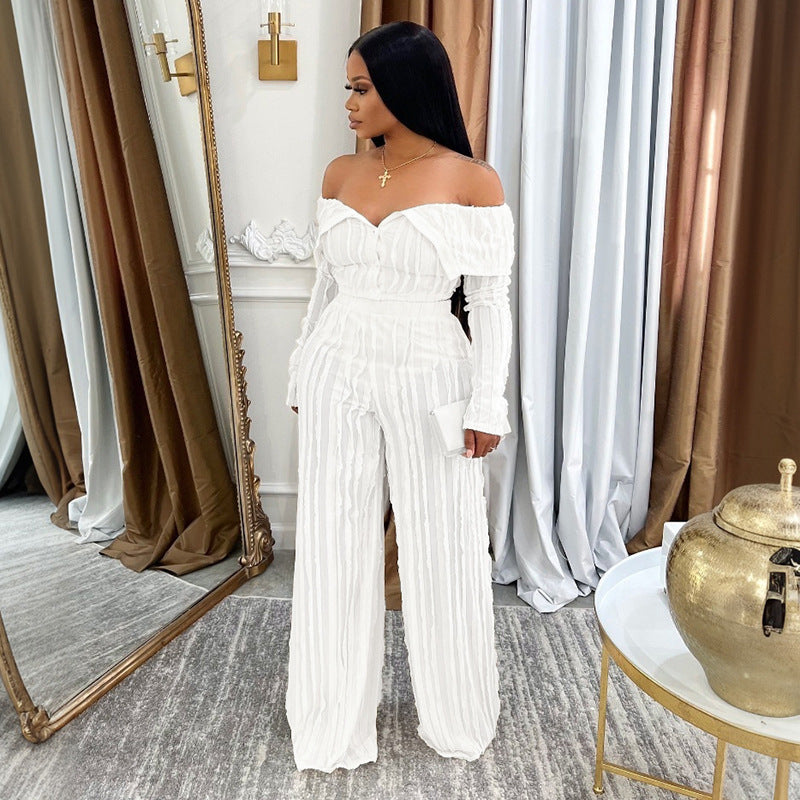 One-Shoulder Rüschen-Set