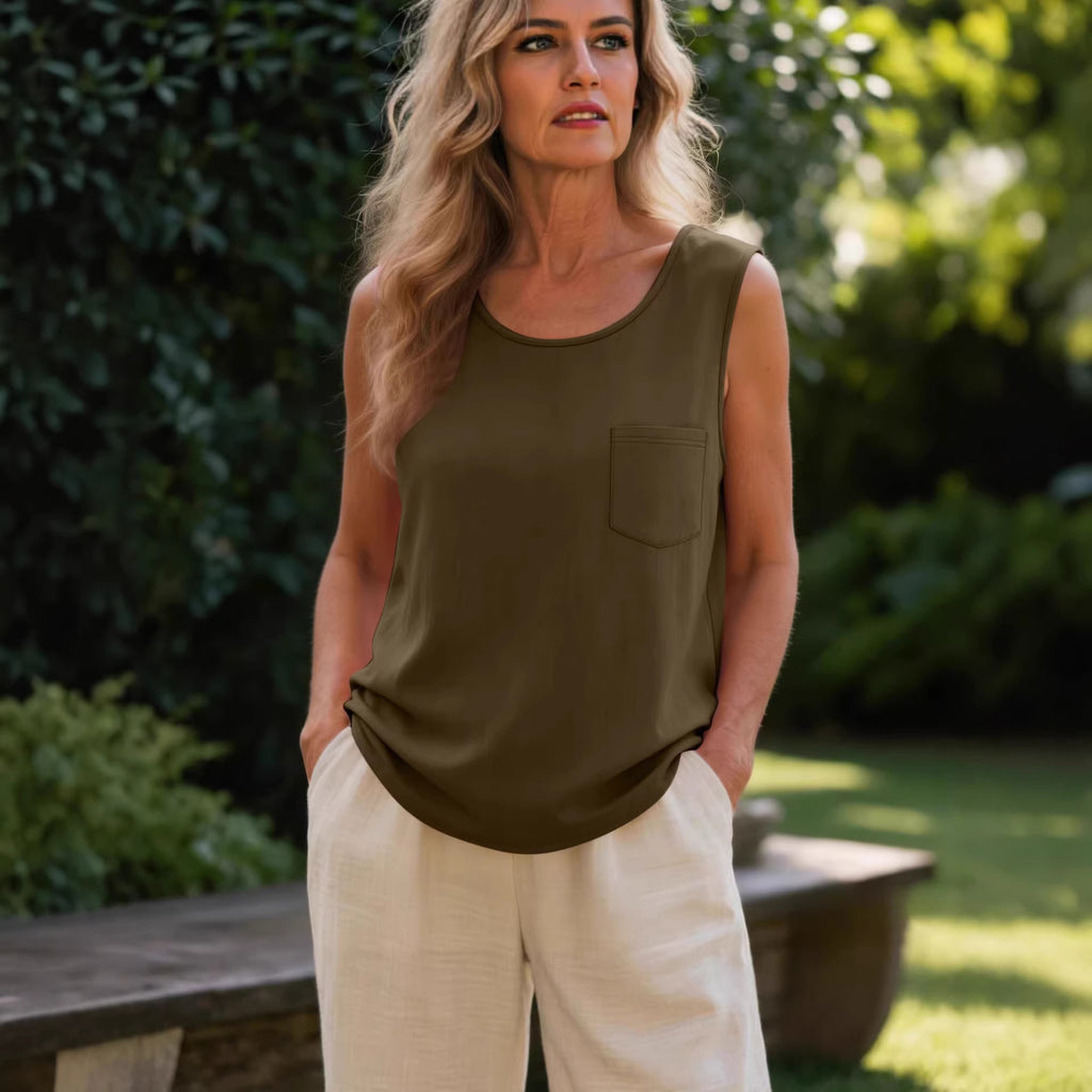 Lässiges Leinen-Baumwoll-Top für Damen – Bild 15 | LuxeStyle