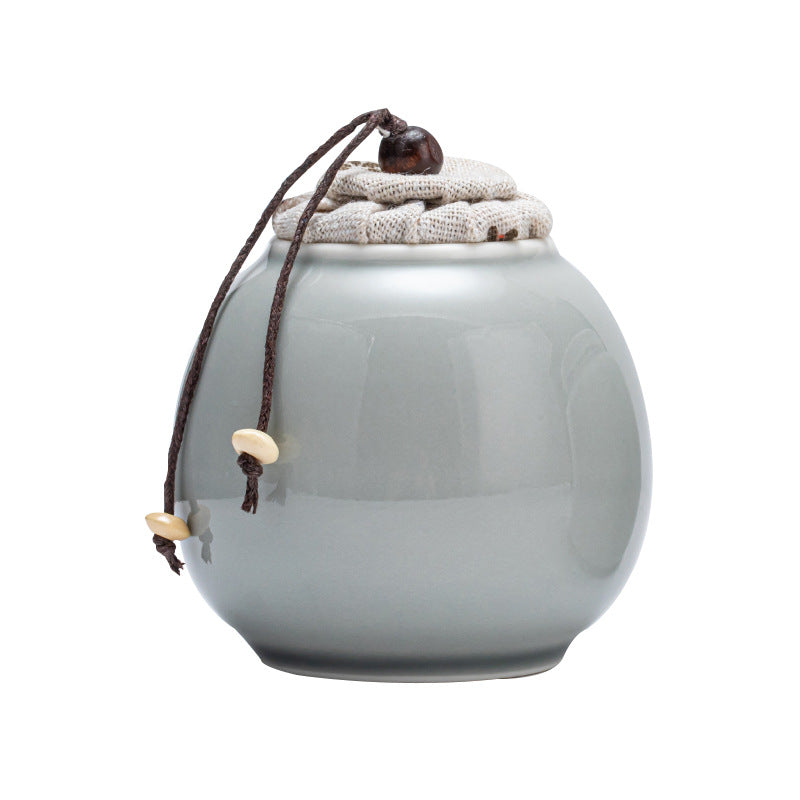 Keramik Teedose "Ice Grey" mit Bambus-Deckel – Bild 5 | LuxeStyle