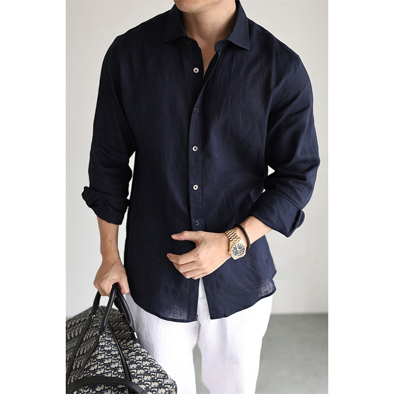 Gestreiftes Langarmshirt mit Stretch für Herren – Bild 11 | LuxeStyle