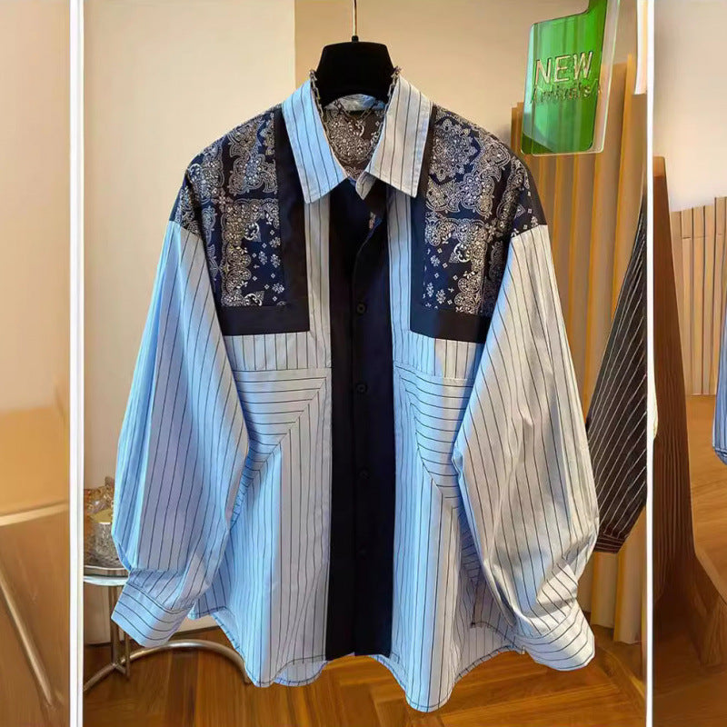 Locker geschnittenes Langarmshirt mit Ethno-Print | LuxeStyle