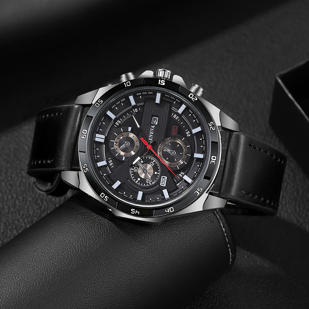 Quarz-Uhr mit Stahlarmband für Herren – Bild 7 | LuxeStyle