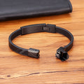 Herren-Lederarmband mit geometrischem Muster | LuxeStyle