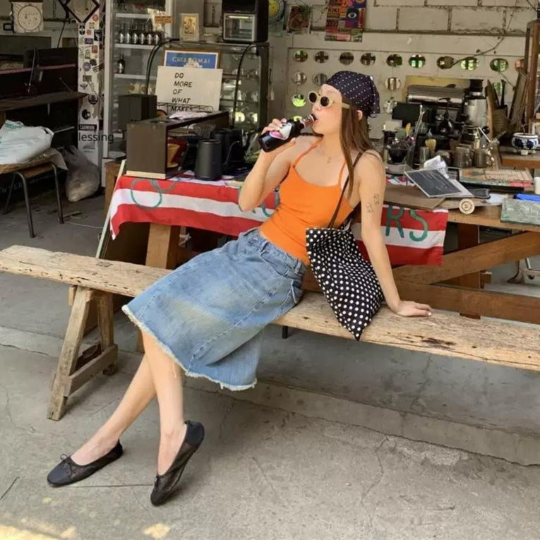 Off-Shoulder Camisole mit Schnürung