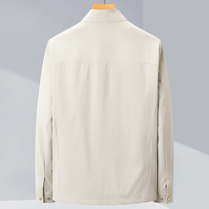 Schlankes Herrenjacke mit Stehbund