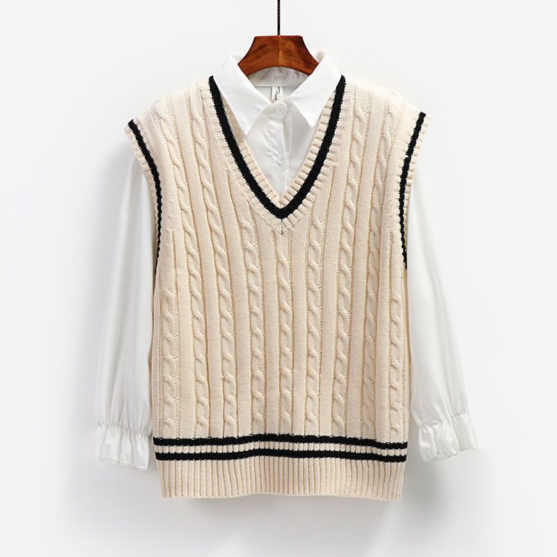 Preppy Strickweste für Damen