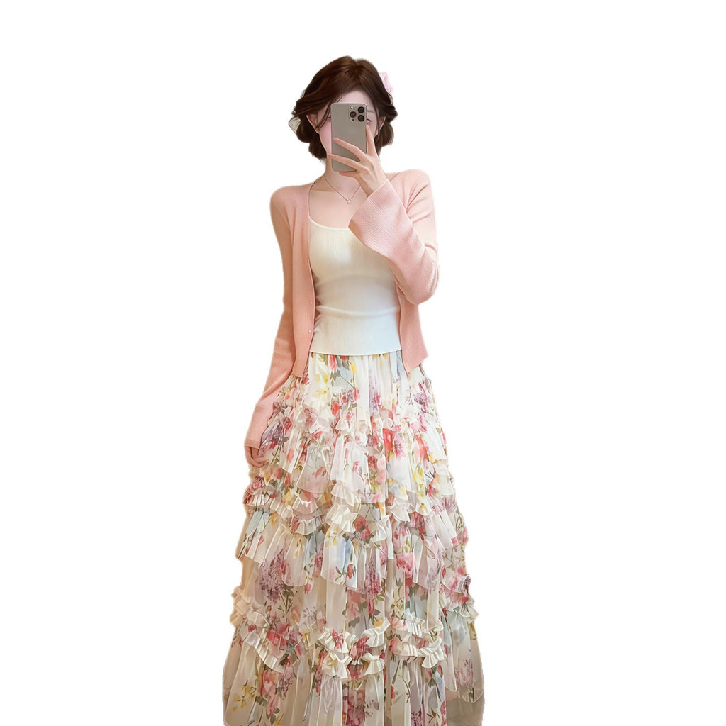 H1413 Soft-Style Asymmetrischer Midirock – Ansicht 4