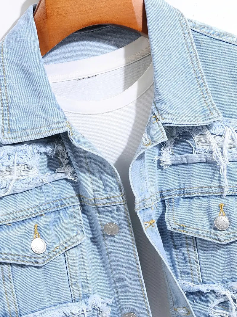 Lockere Jeansjacke im Korea-Stil – Y030S – Ansicht 6