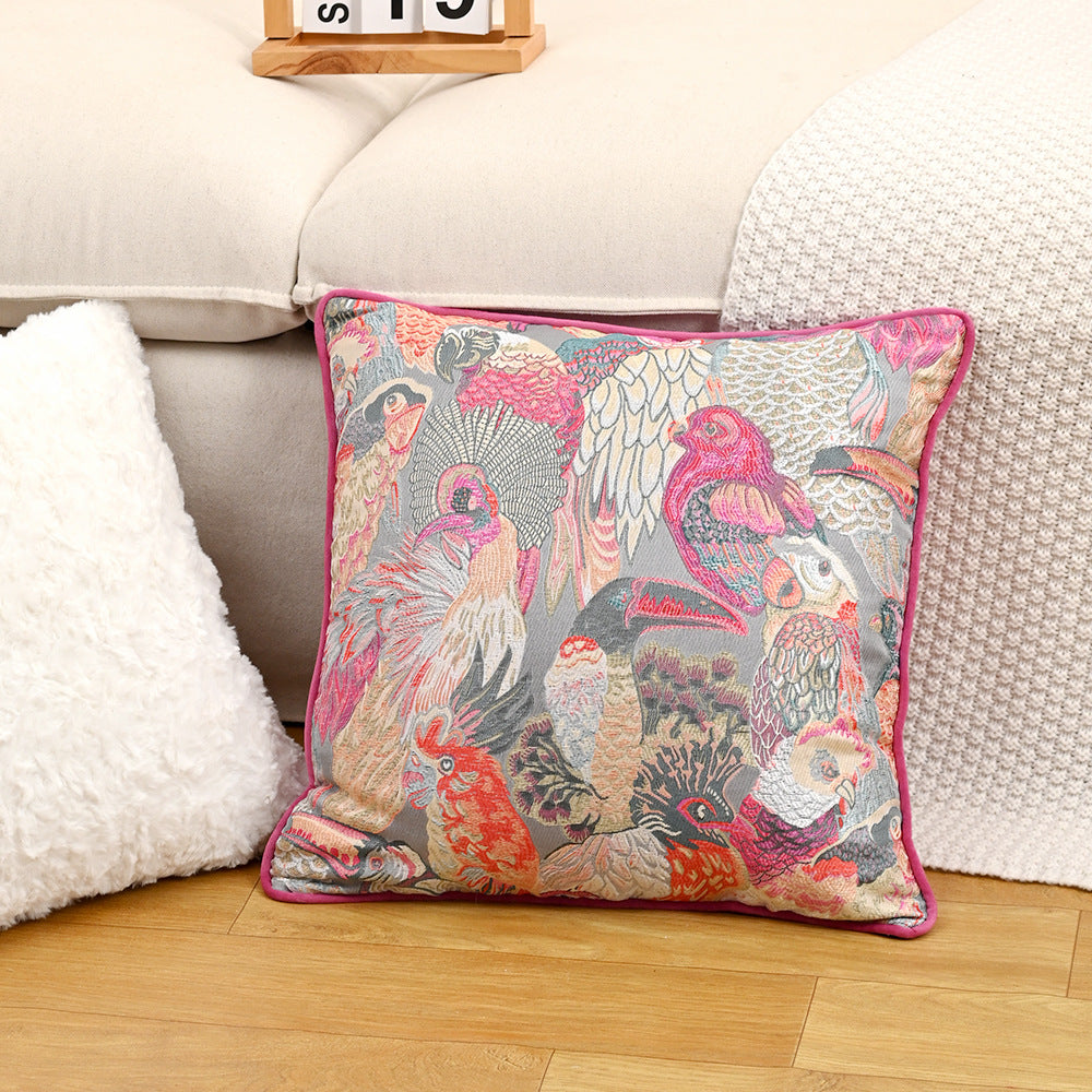 Jacquard Kissenhülle in Rosarot