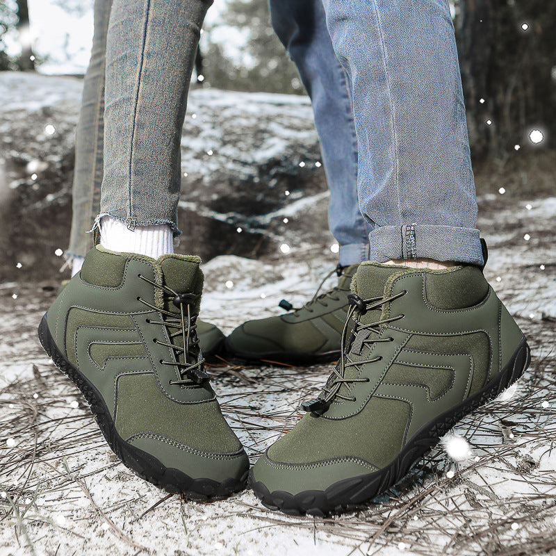 High-Top Sneaker mit Baumwoll-Polster und Samt | LuxeStyle