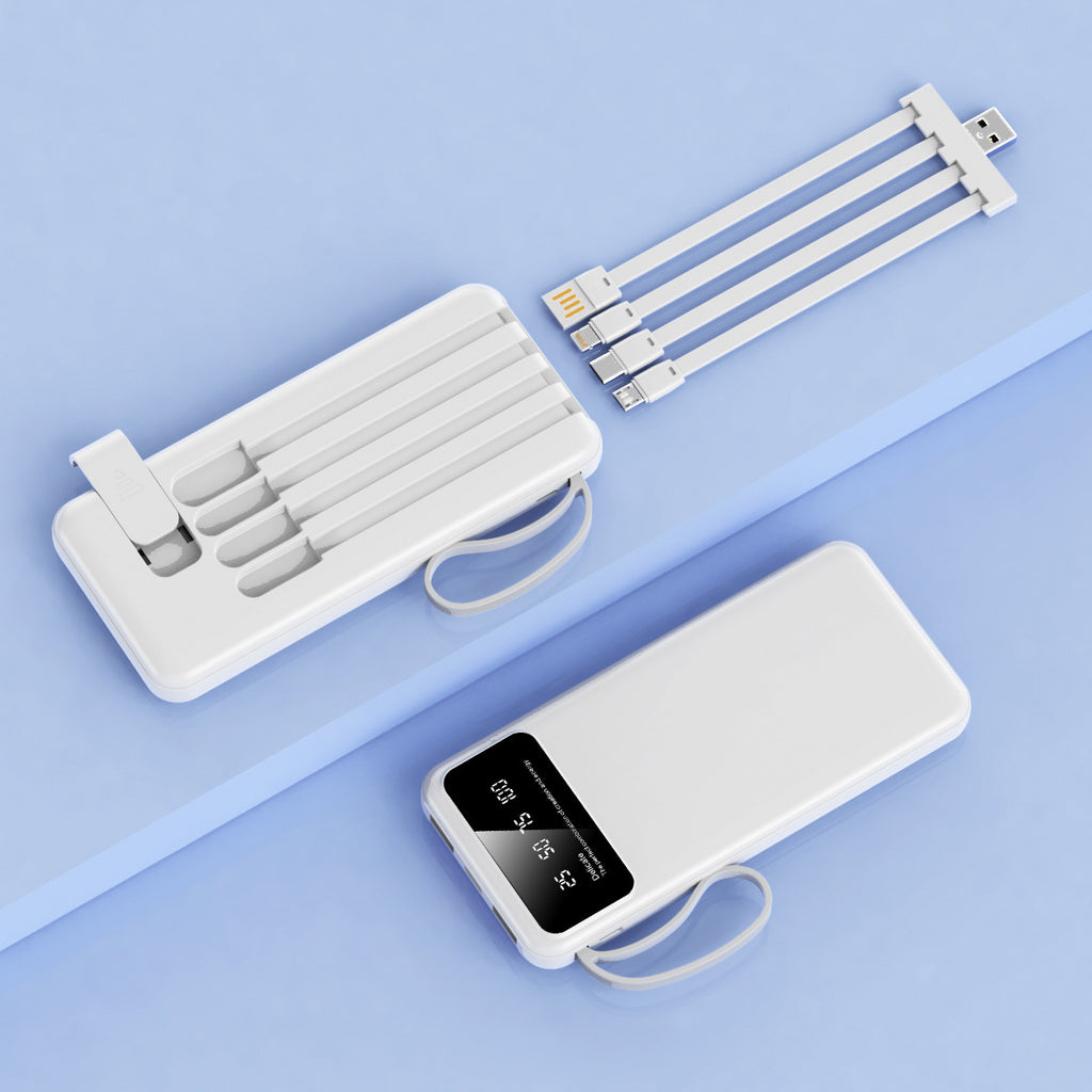 Powerbank mit integrierten Ladekabeln