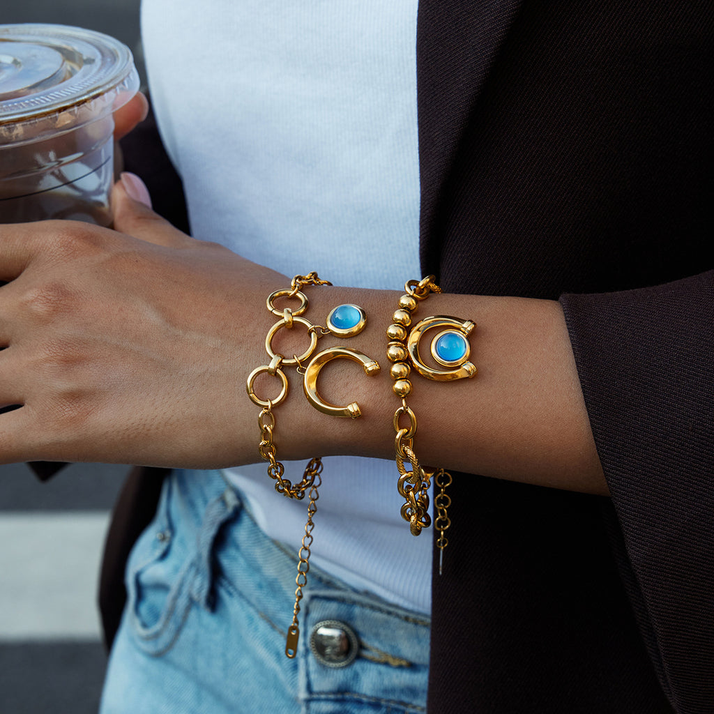 Armband «Equestrian Collection» mit blauer Resin